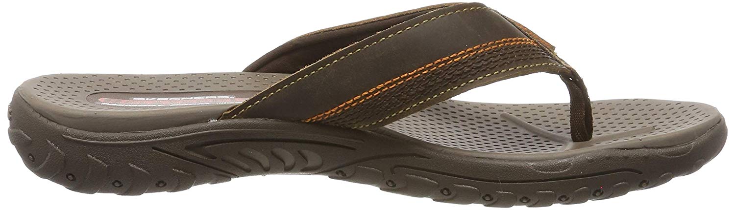 skechers relaxed fit reggae cobano men's flip flop sandals