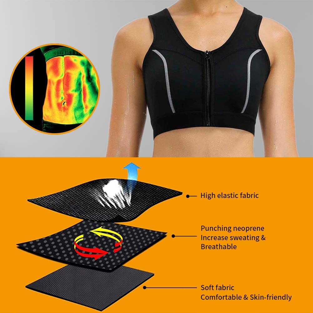 Download Lover-Beauty Women Sport Bra High Impact Front Closure Bra ...