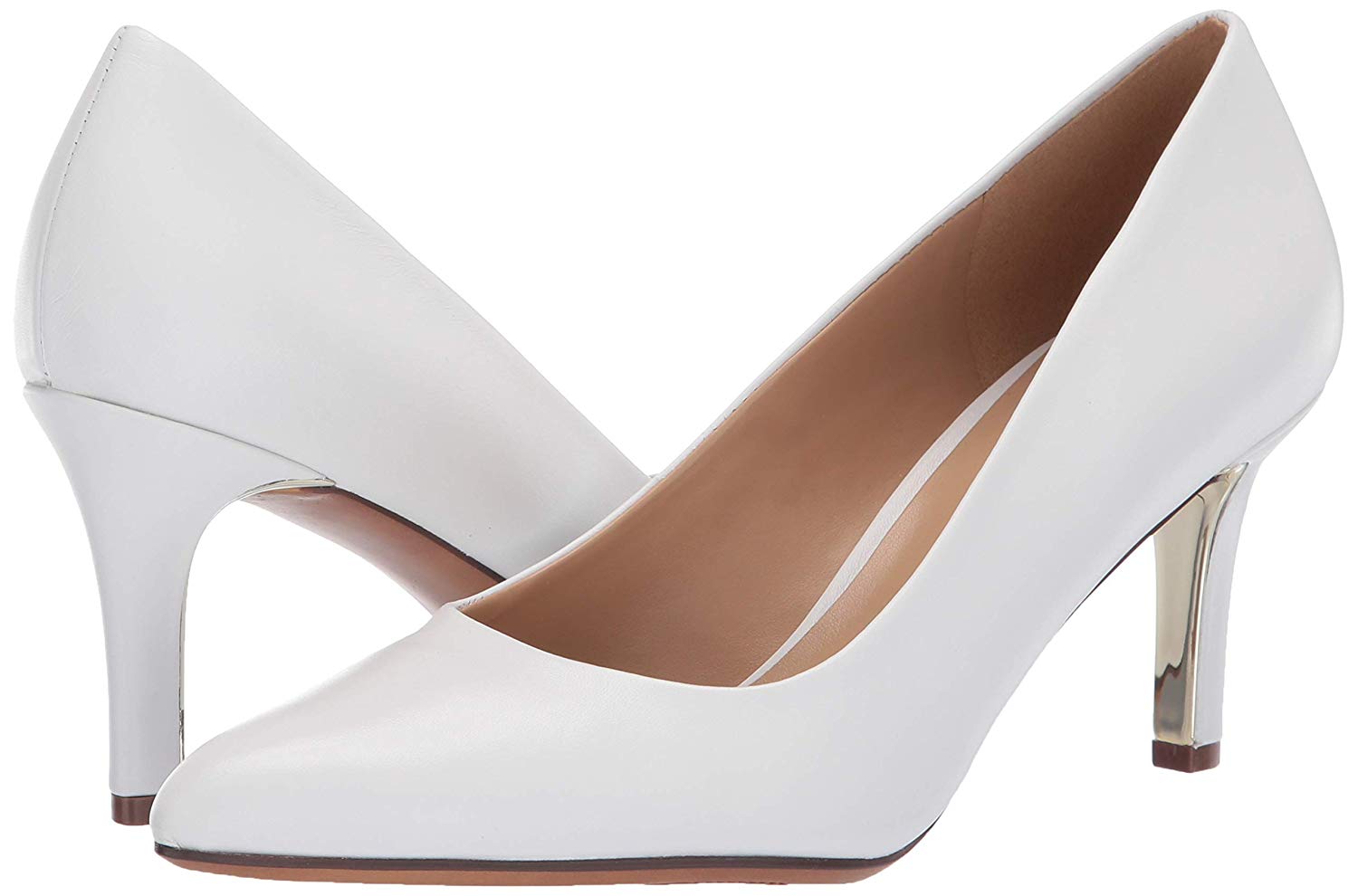 Naturalizer Womens Natalie Pointed Toe Classic Pumps, White, Size 9.0 ...