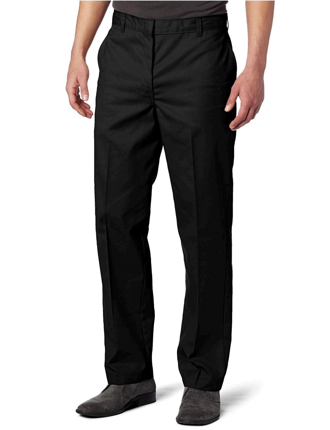 Dickies Men's Young Adult Sized Flat Front Pant, Black,, Black, Size ...