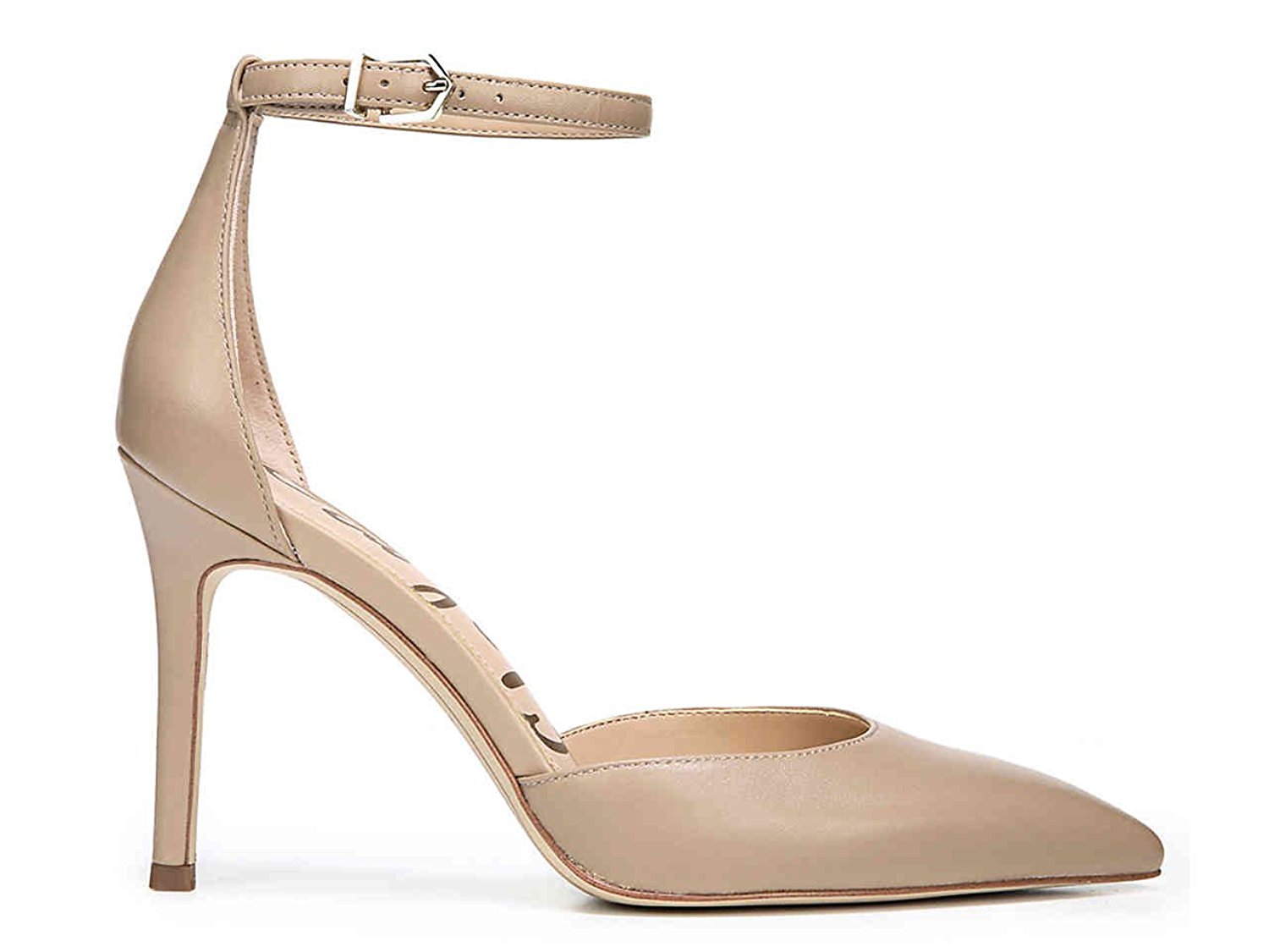 Sam Edelman Womens Harlow Pointed Toe Ankle Strap Dorsay Pumps Nude Size 9.0 Sam Edelman Womens Harlow Pointed Toe Ankle Strap Dorsay Pumps Nude Size 9.0