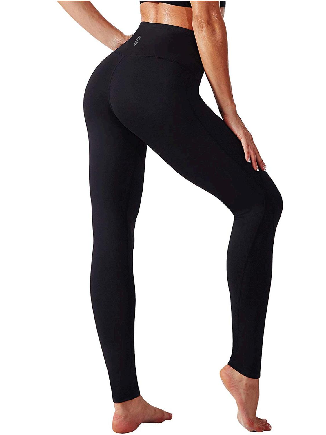 UUE 25Inseam Black Leggings with Pockets for women, Tummy control and High  waisted leggings