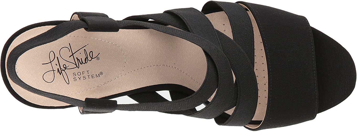 LifeStride Women's Shoes Charlotte Fabric Open Toe Casual Mule, Black, Size 8.0 | eBay