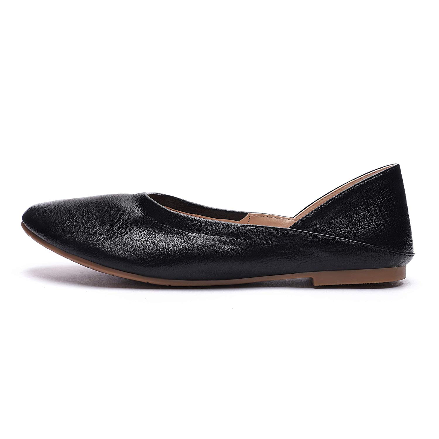 womens black flat ballet shoes