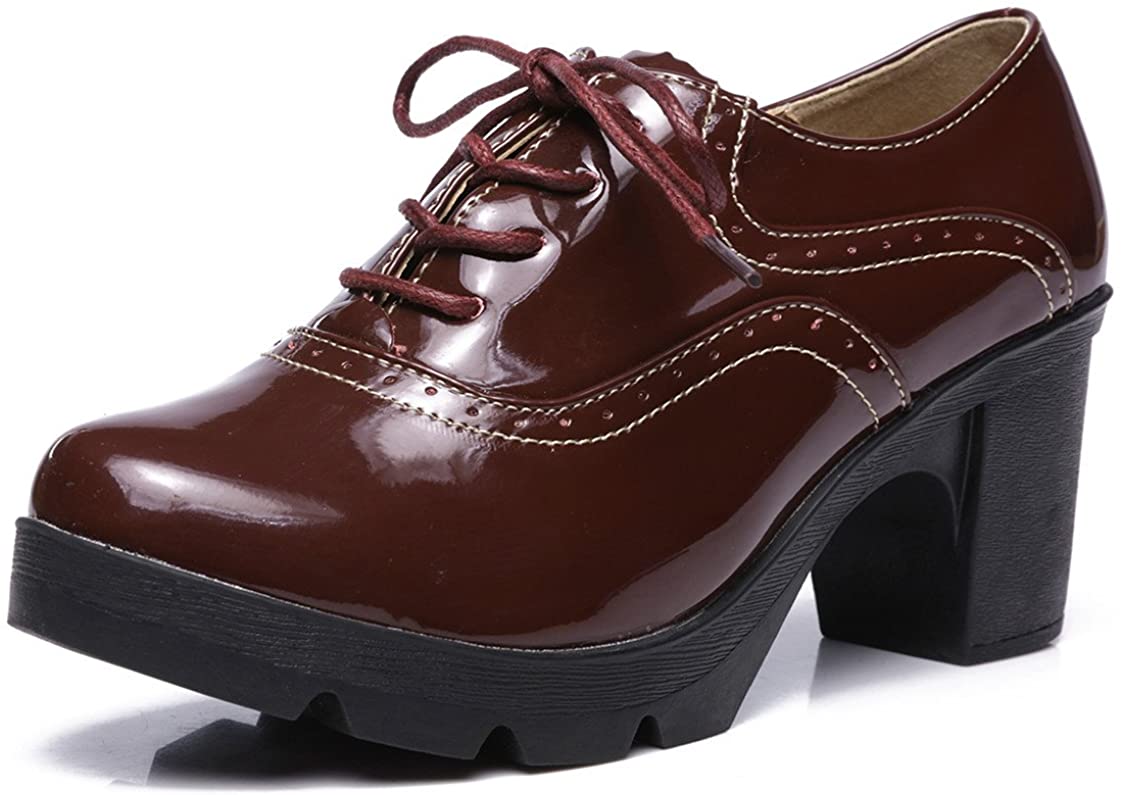 DADAWEN Womens dadawen Fabric Round Toe Dorsay Pumps, Red