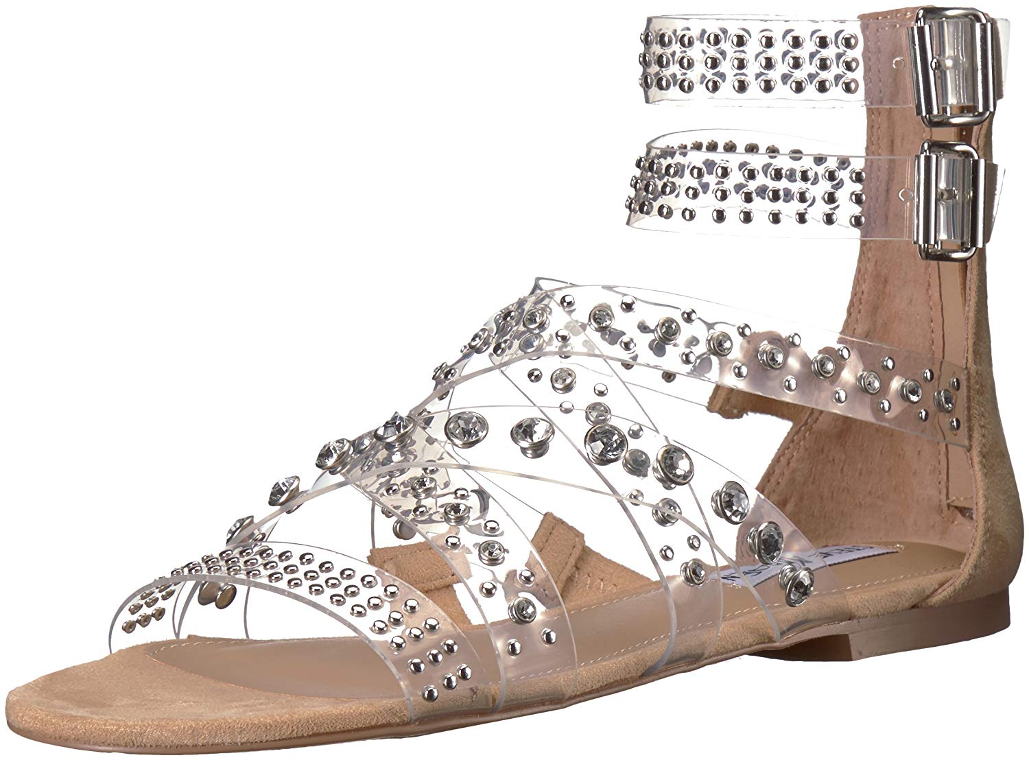 womens clear flat sandals