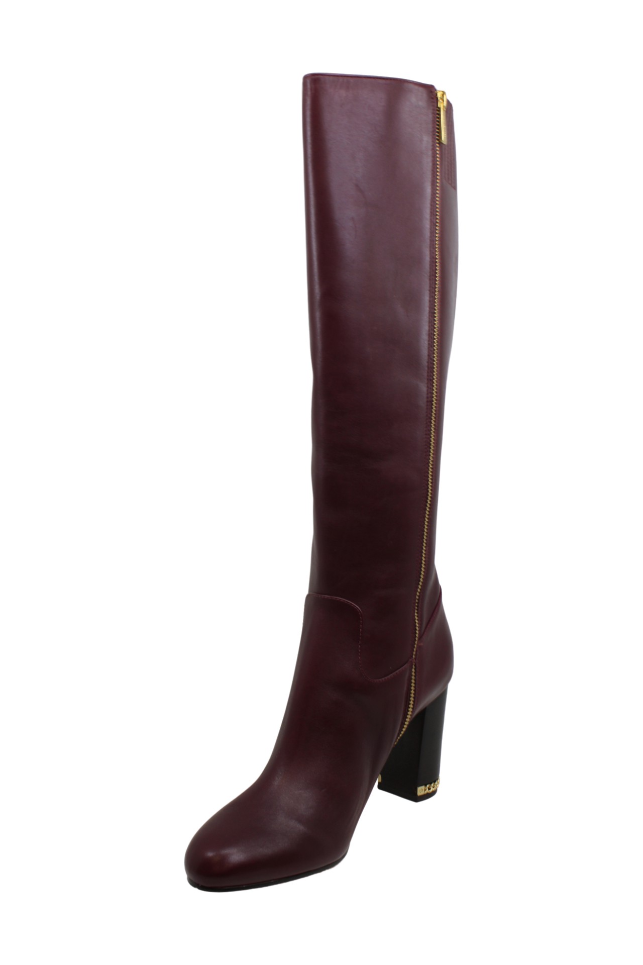 michael kors walker leather boot oxblood