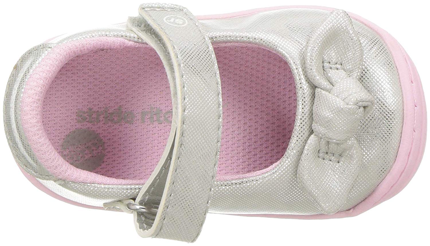 stride rite silver mary janes