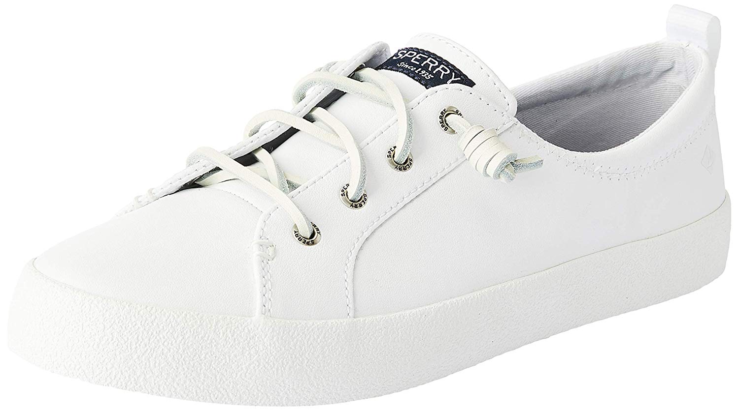 sperry white leather sneakers