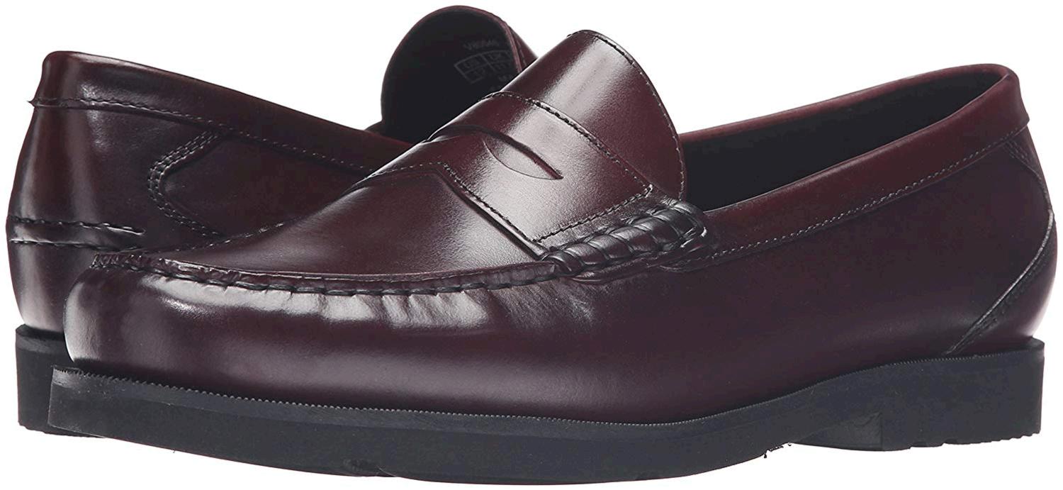 rockport leather penny loafer