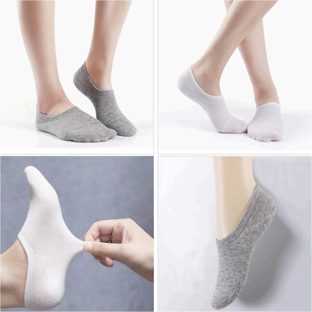 No Show Socks for Women, 6 Pairs Pack Cotton Invisible Non ...