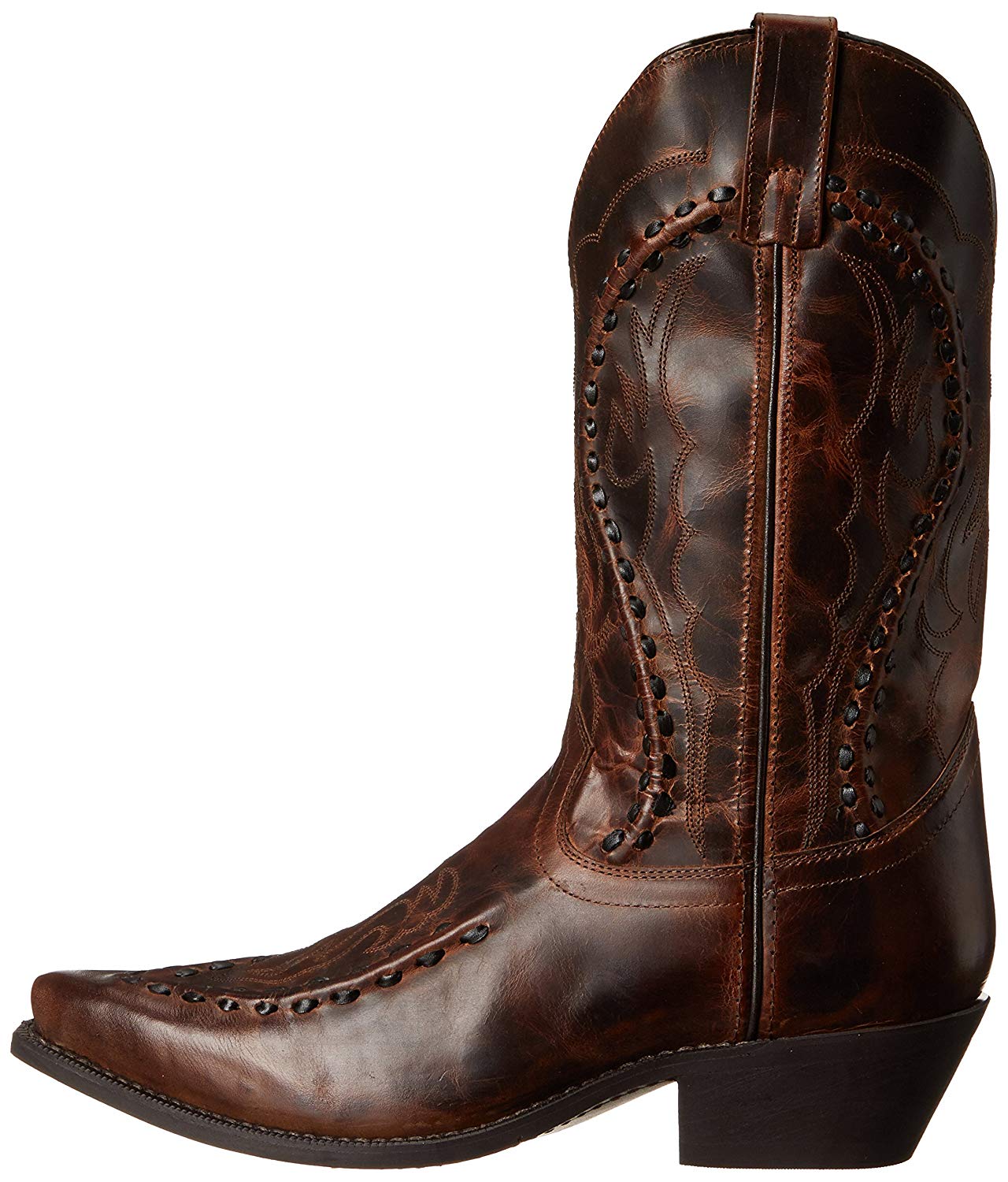 Laredo Mens Laramie Leather Pointed Toe Mid-Calf Western Boots, Rust ...