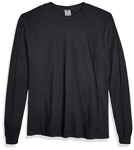 Comfort Colors Men's Adult Long Sleeve Tee, Style 6014,, Black, Size ...