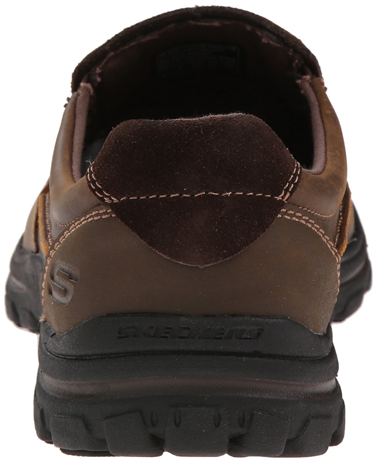 Skechers Mens Braver Rayland Leather Round Toe Slip On Shoes, Brown ...