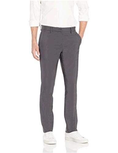 calvin klein men's x performance slim fit flat front dress pant