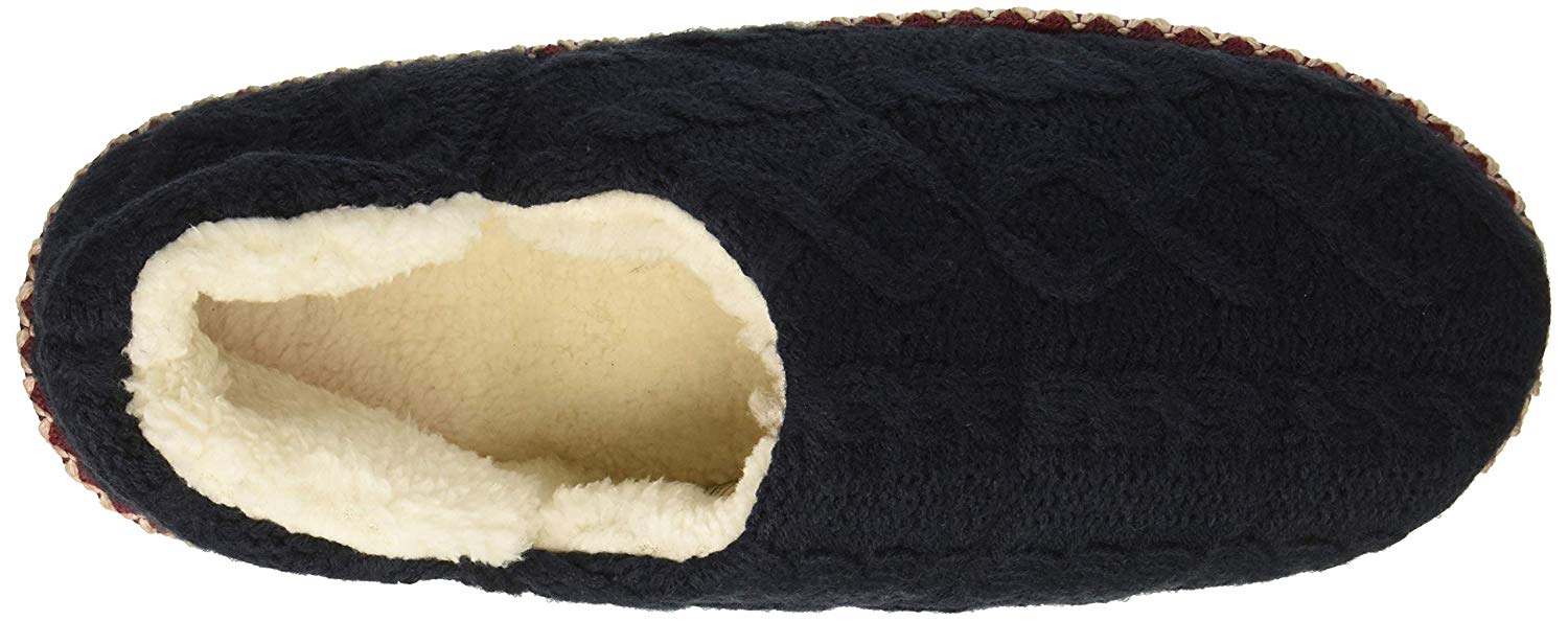 dearfoams cable knit bootie slippers
