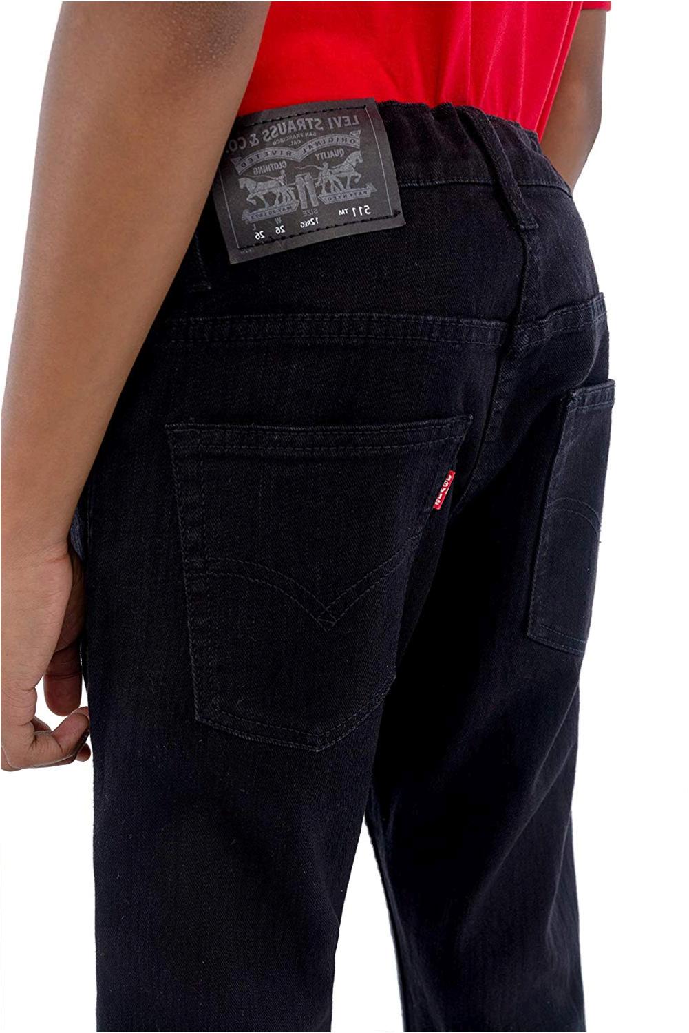 Levi's Boys' 556 Slim Fit Jeans, Black Stretch,, Black Stretch, Size 14