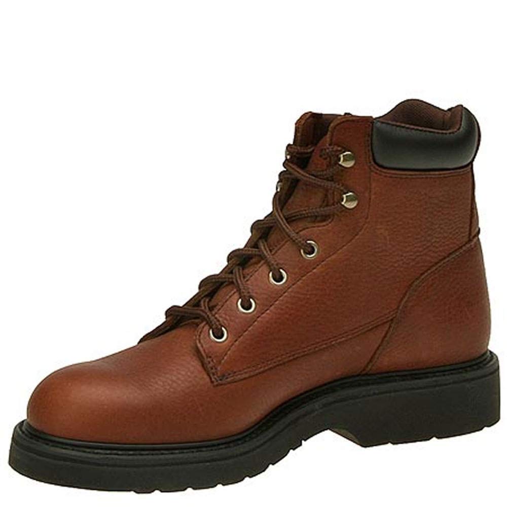 Work America Mens Brawny Leather Almond Toe Ankle Safety Boots, Brown ...