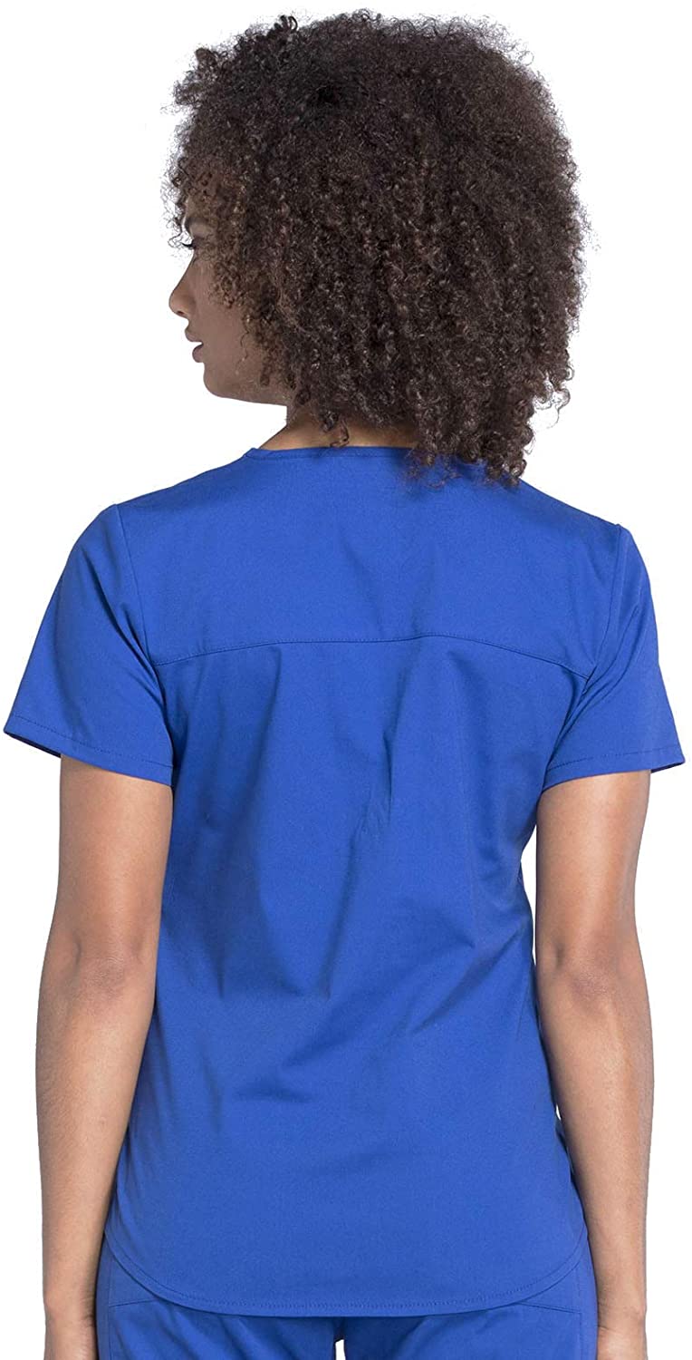 CHEROKEE Workwear Professionals VNeck Scrub Top, Galaxy Blue, Size