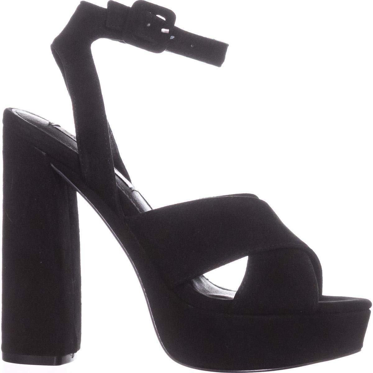 steve madden black open toe heels