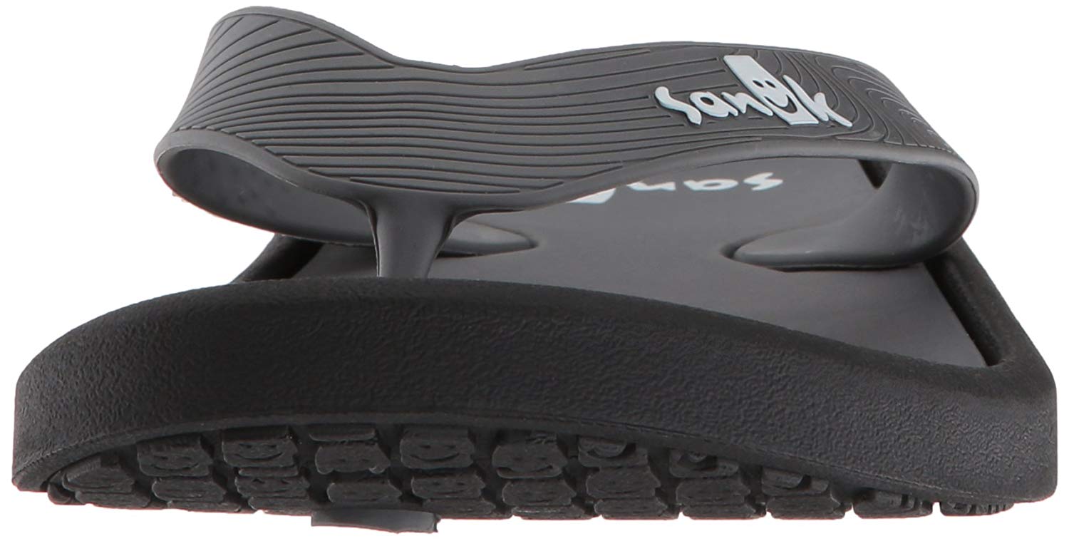 grey sanuk flip flops