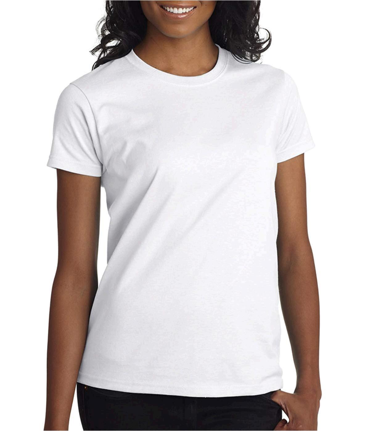 Gildan Women's Preshrunk Seamless Crewneck T-Shirt, White,, White, Size ...