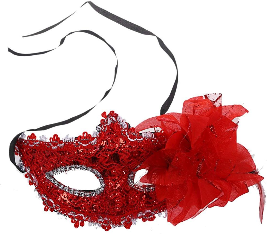 Masquerade Mask for Women Venetian Masks Christmas Sexy Women, Red ...