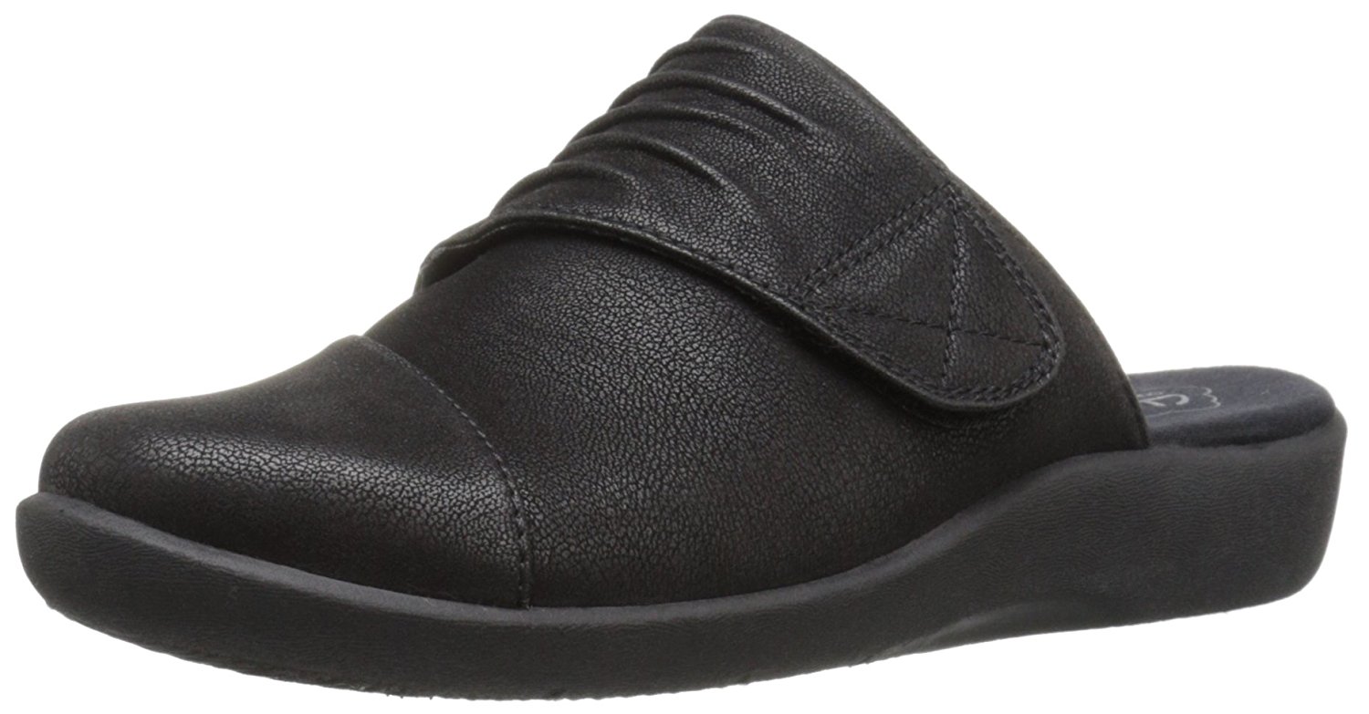 CLARKS Womens Sillan Rhodes Closed Toe Mules Grey Size 8.5 CLARKS Womens Sillan Rhodes Closed Toe Mules Grey Size 8.5
