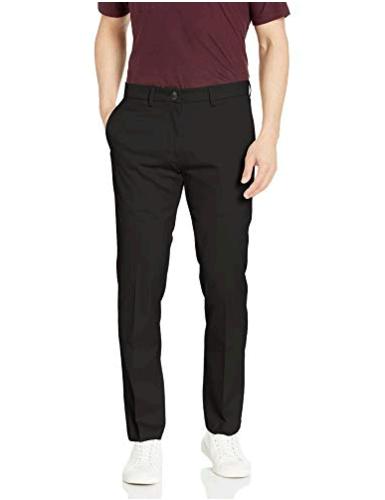 haggar men's premium no iron khaki slim fit flat front casual pant