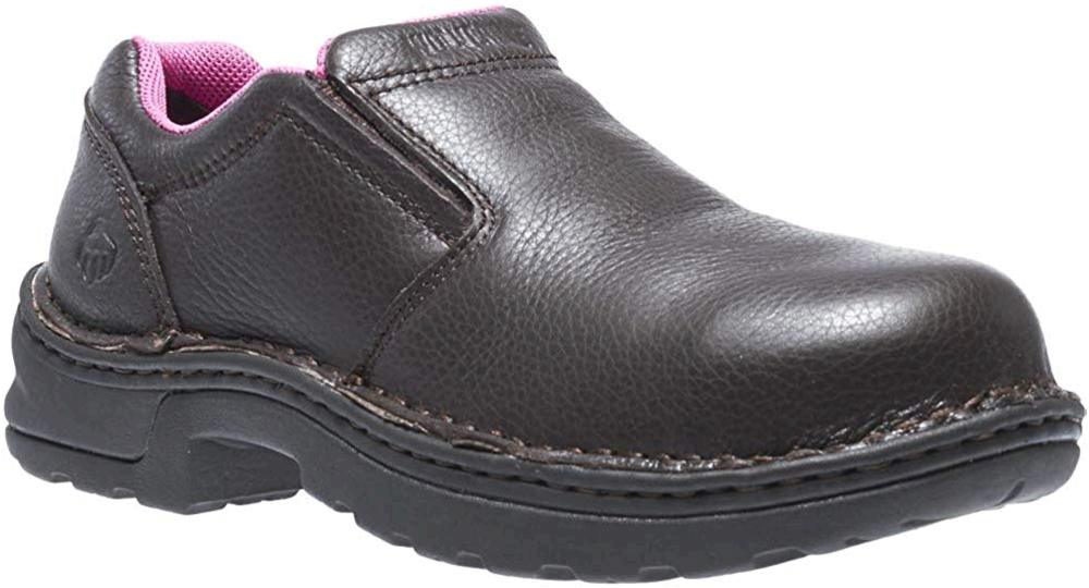 womens steel toe slip on