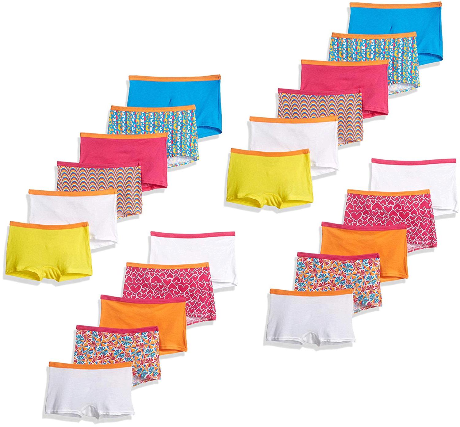 Fruit of the Loom Girls' Little Cotton Underwear, Assorted, MultiColor ...