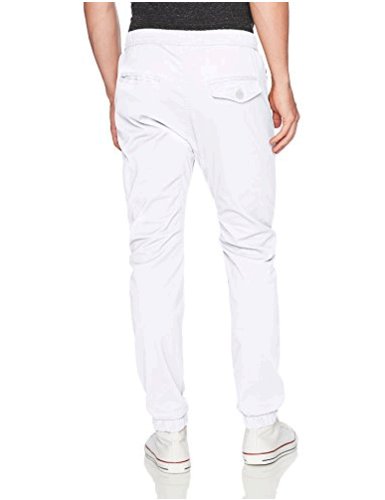WT02 Men's Jogger Pants in Basic Solid Colors, White(all Season), Size ...