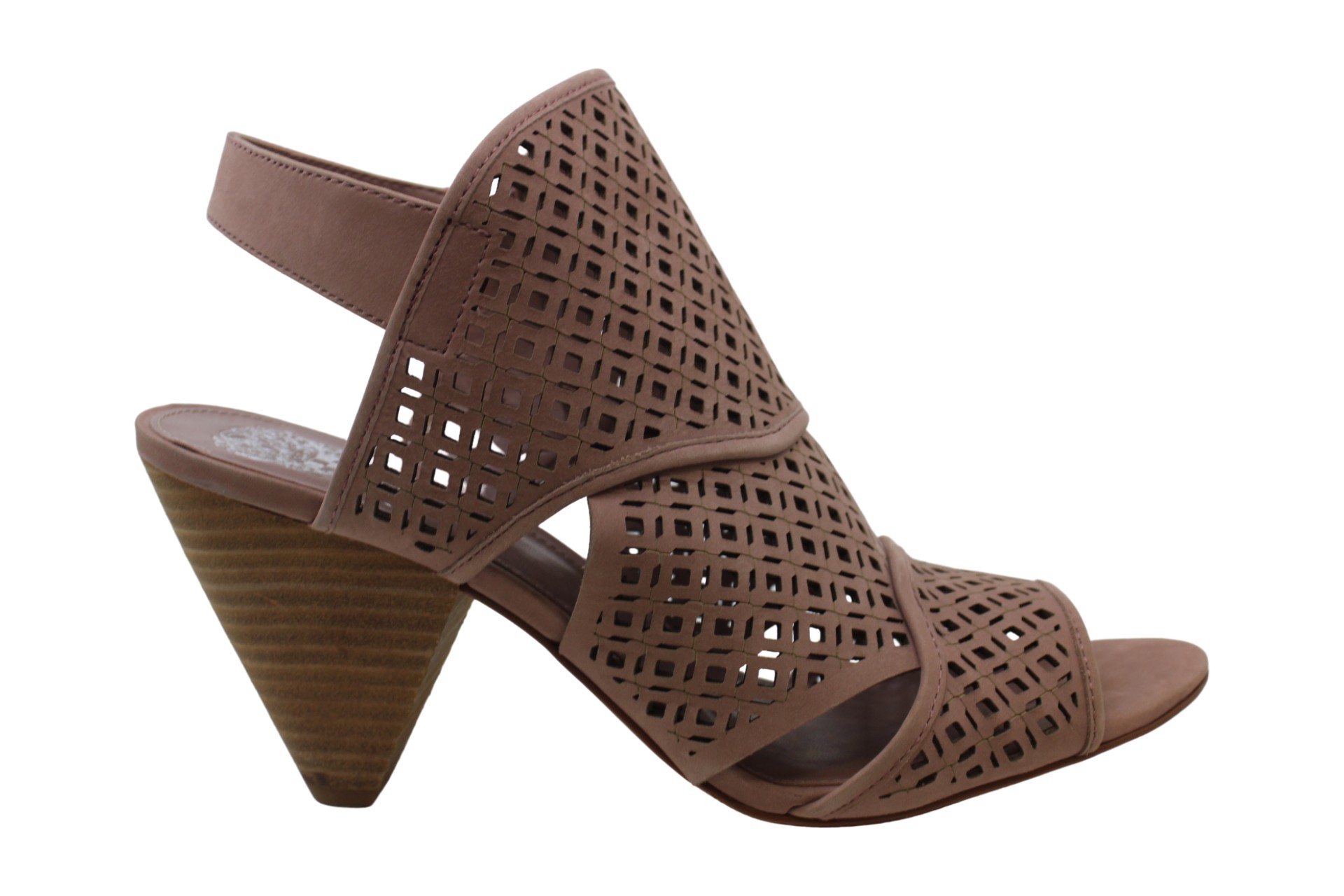 Vince Camuto Women's Shoes Ekanya Leather Peep Toe Casual Mule, Pink ...