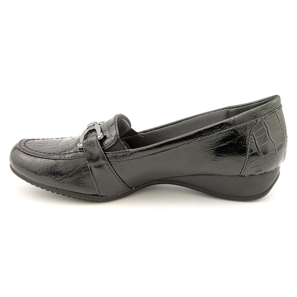 LifeStride Womens Qwin Pointed Toe Loafers, Black/croc print, Size 6.5 ...