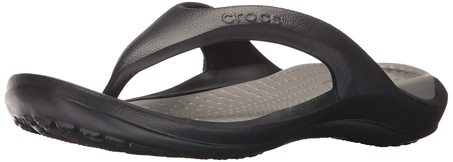black croc flip flops womens