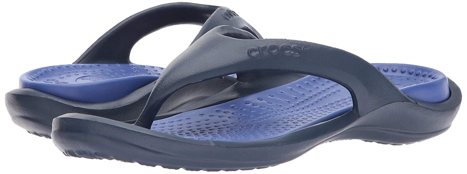 Crocs Men's Shoes Athens Slip On Open Toe Flip, Navy