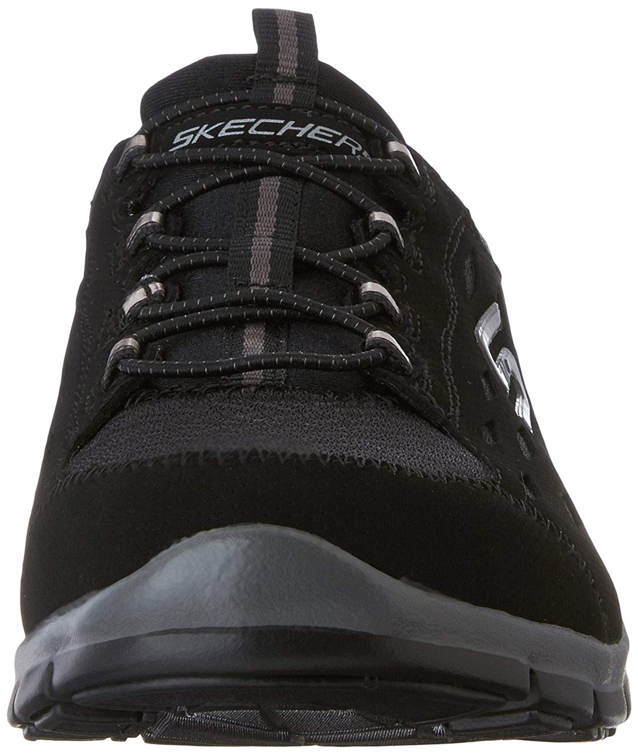 ladies black skechers sneakers