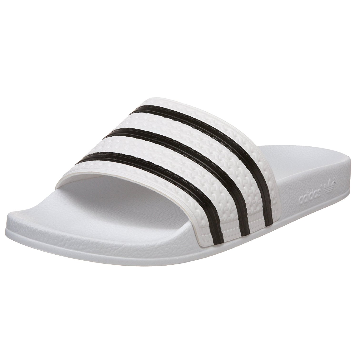 adidas white and black slides