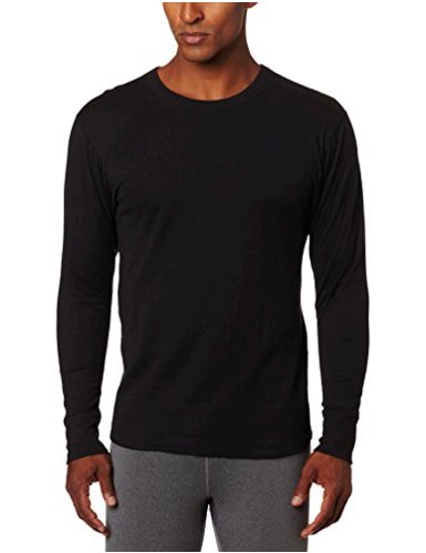 Duofold Men's Mid-Weight Wicking Shirt, Black, X-Large, Black, Size X ...