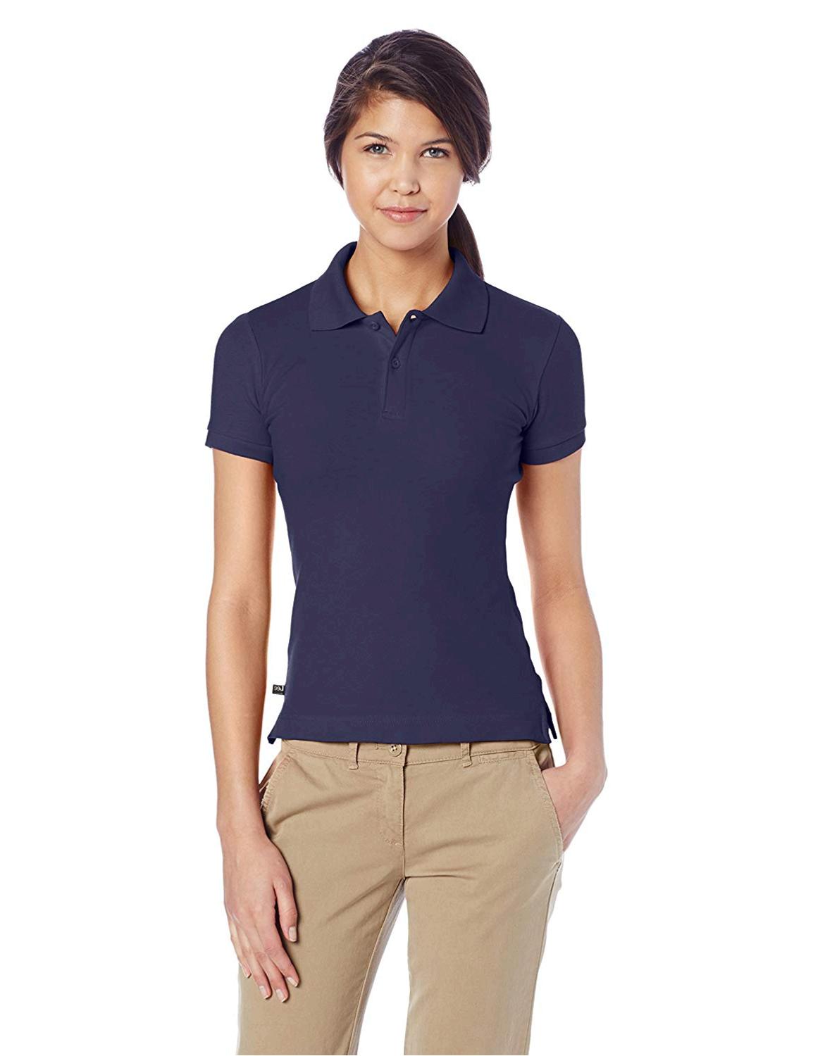 Lee Uniforms Juniors Stretch Pique Polo, Navy, Small, Navy, Size Small ...