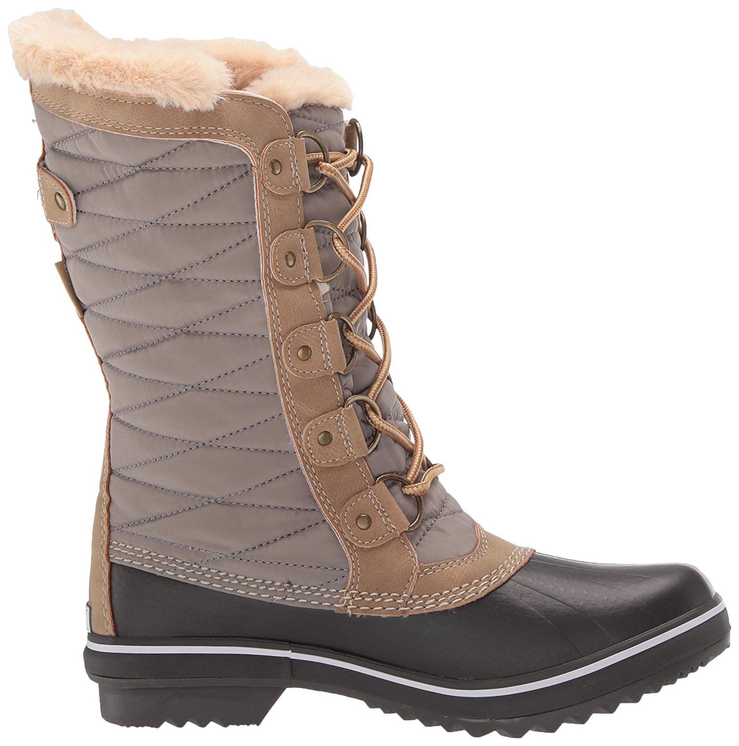 JBU Women's Shoes Lorna Almond Toe MidCalf Cold Weather Boots, Taupe