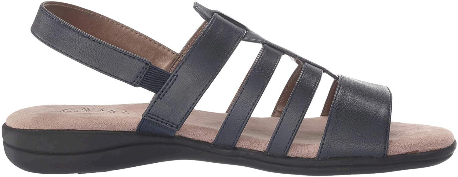 wide fit navy flat sandals