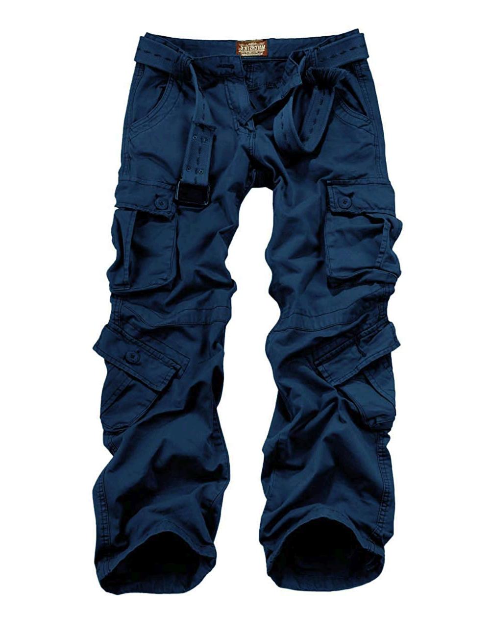 Match Men's Wild Cargo Pants(32,Light Sapphire Blue), Blue
