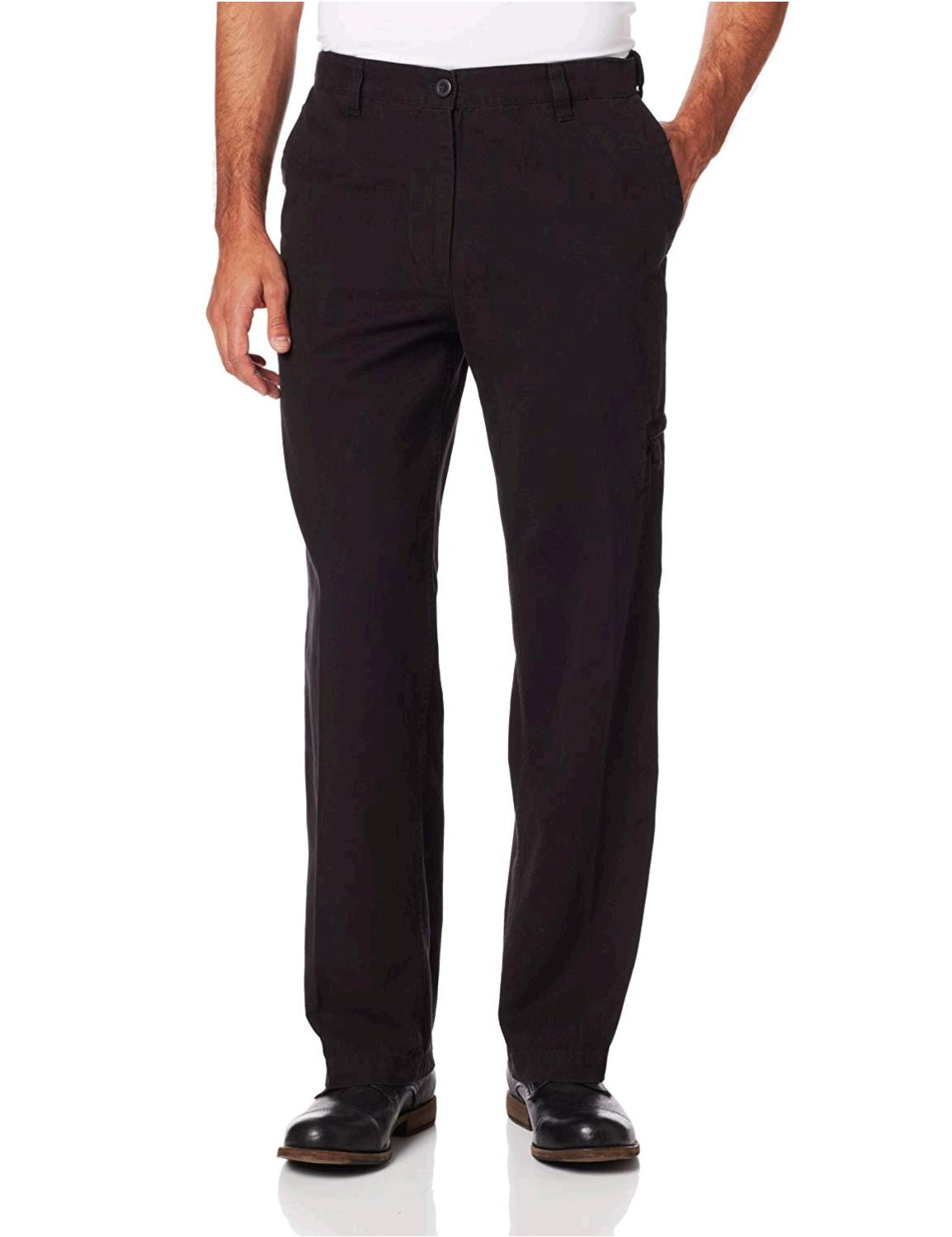 Dockers Men's Comfort Cargo D3 Classic-Fit Flat-Front, Black, Size 32W ...