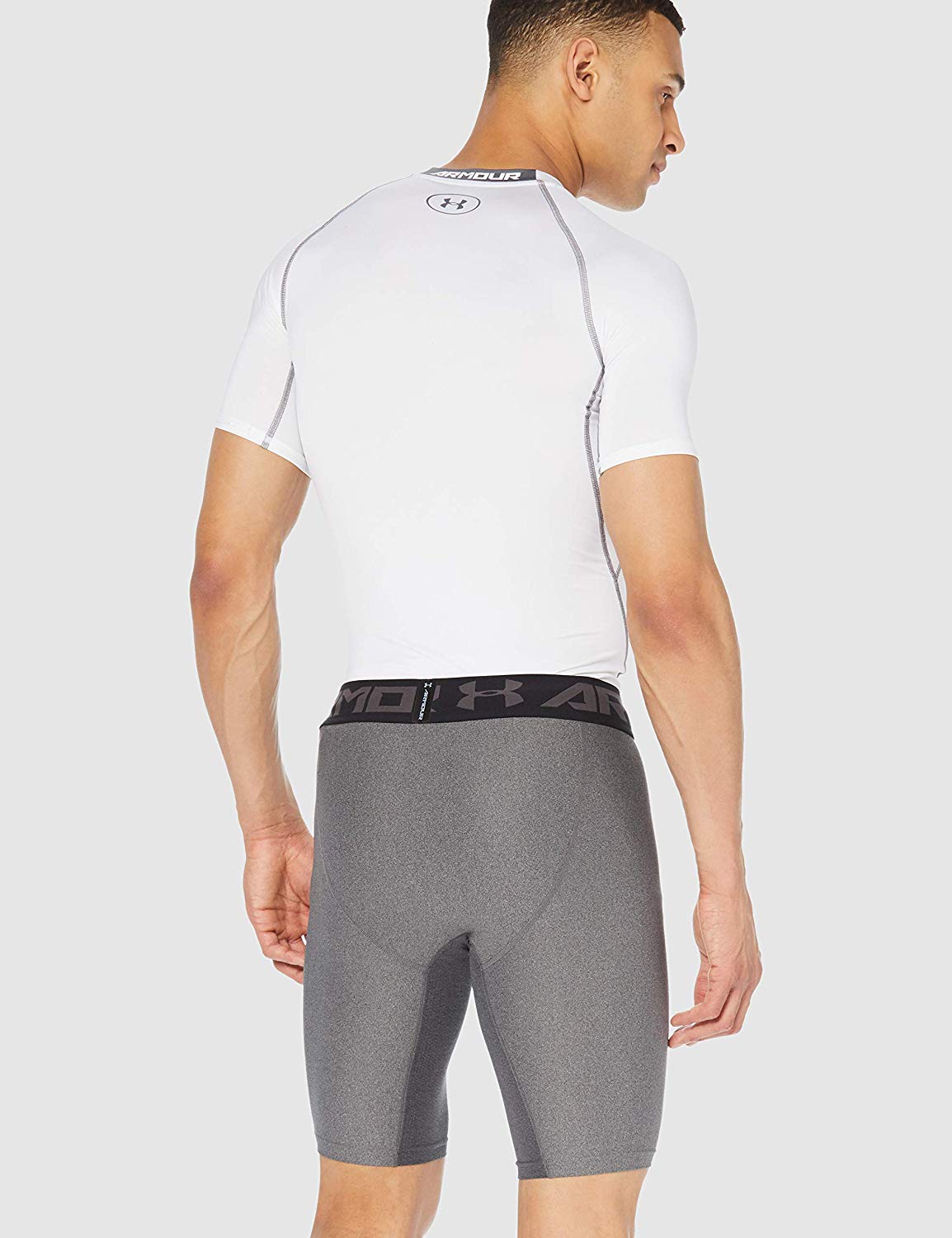 Under Armour Men's HeatGear Armour 2.0 Long Shorts, Carbon, Grey, Size Large aZZ 190086812267 eBay