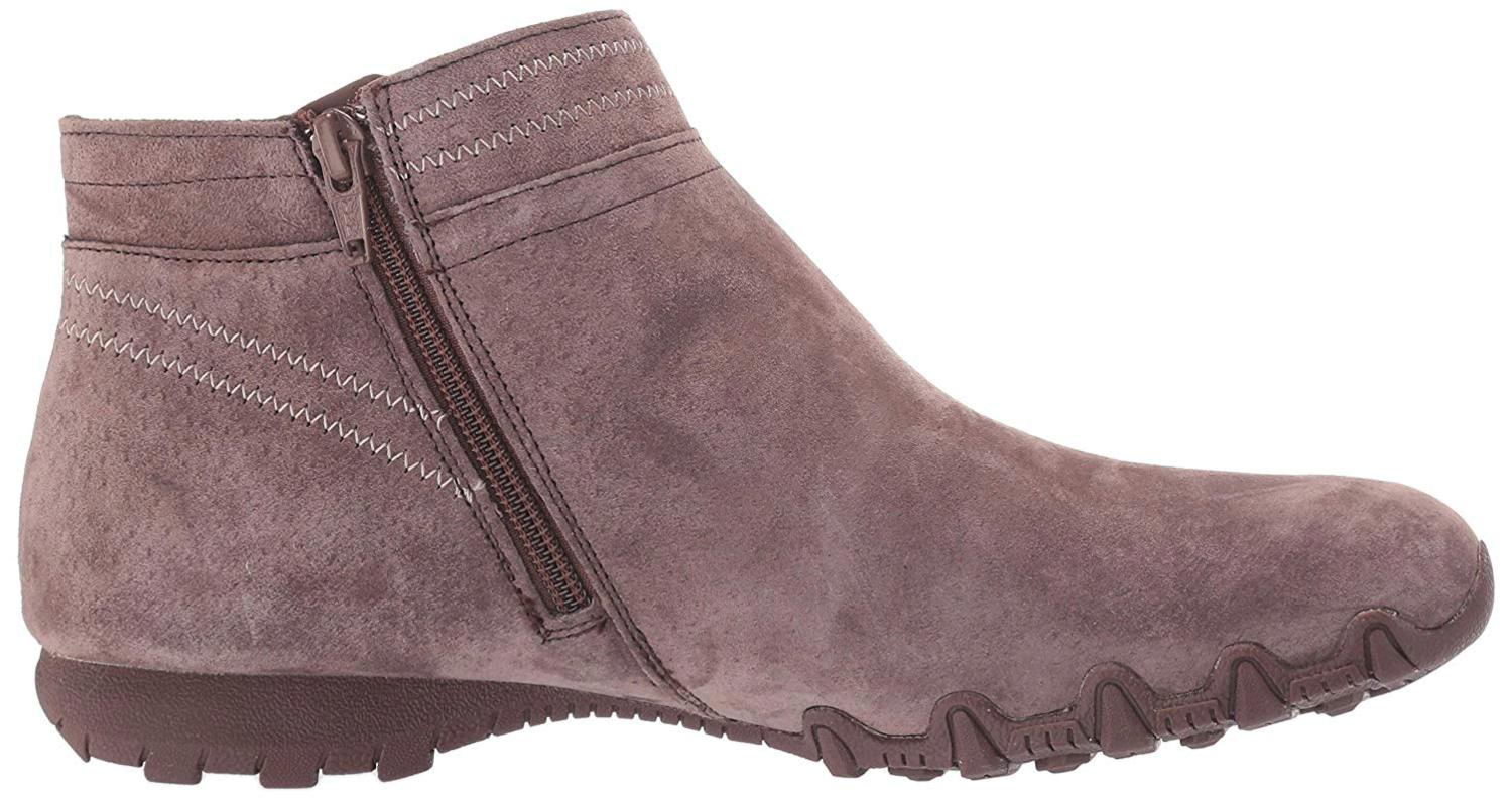 Skechers Women's Bikers McRelaxed Fit Short Zipper Bootie, Brown, Size