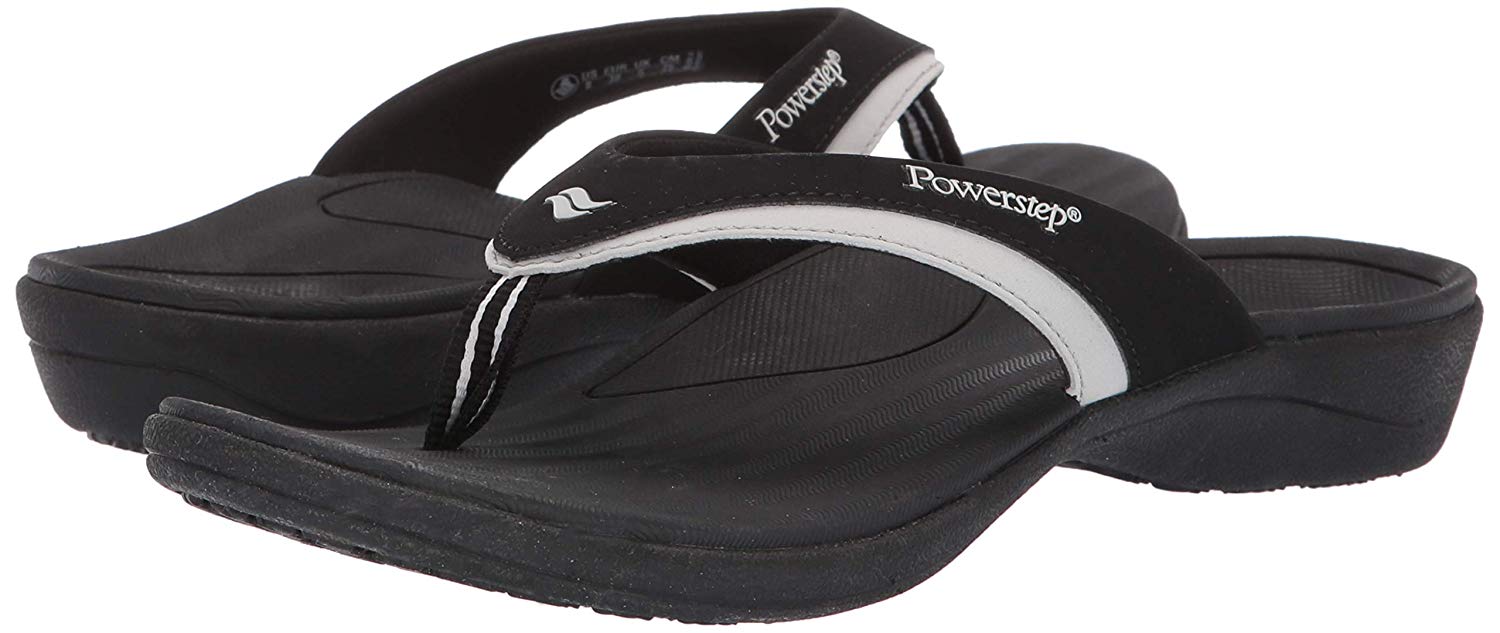 Orthotic Recovery Sandals for Women by Powerstep, Black, Size 9.0 FZPh | eBay