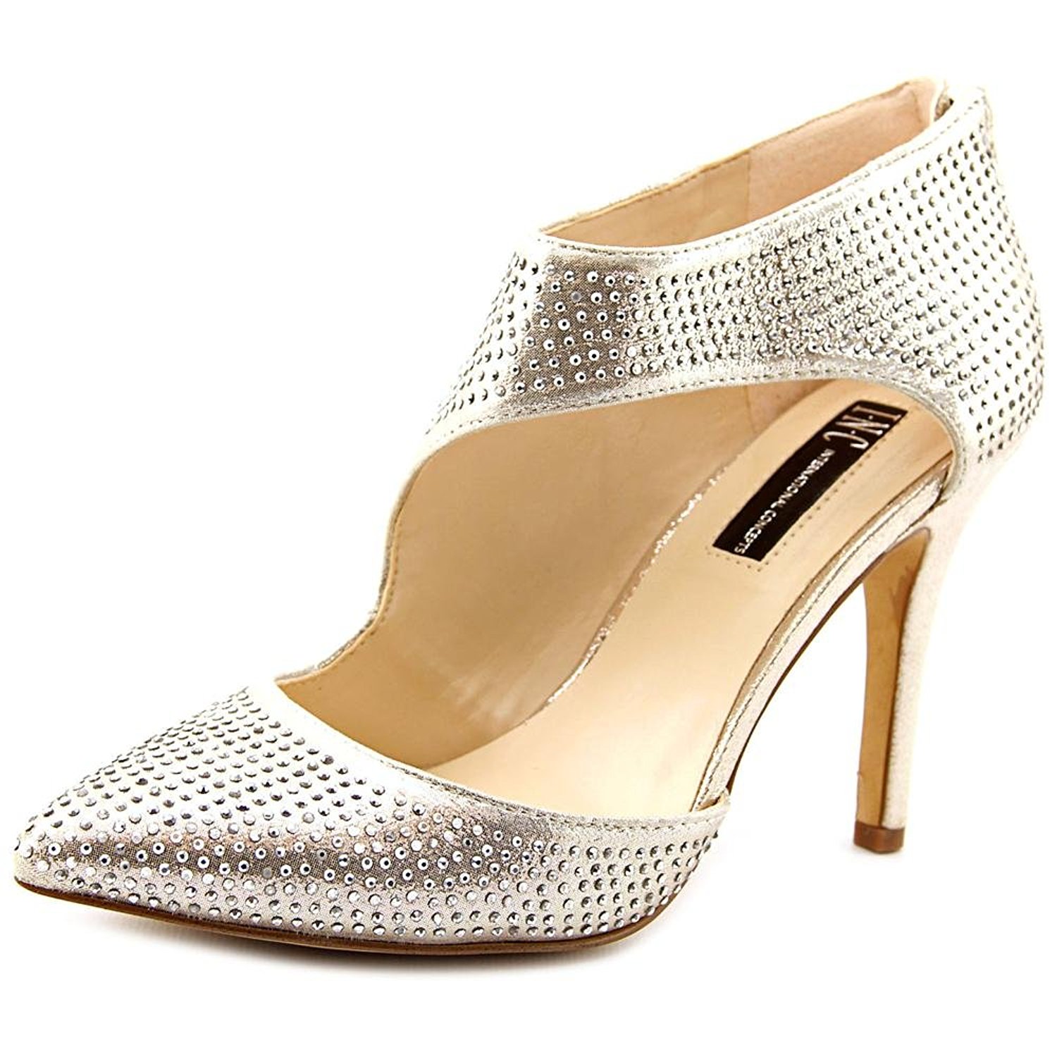 INC International Concepts Womens ZIZI Suede Pointed Toe Pearl Gold Size 8.5 W INC International Concepts Womens ZIZI Suede Pointed Toe Pearl Gold Size 8.5 W