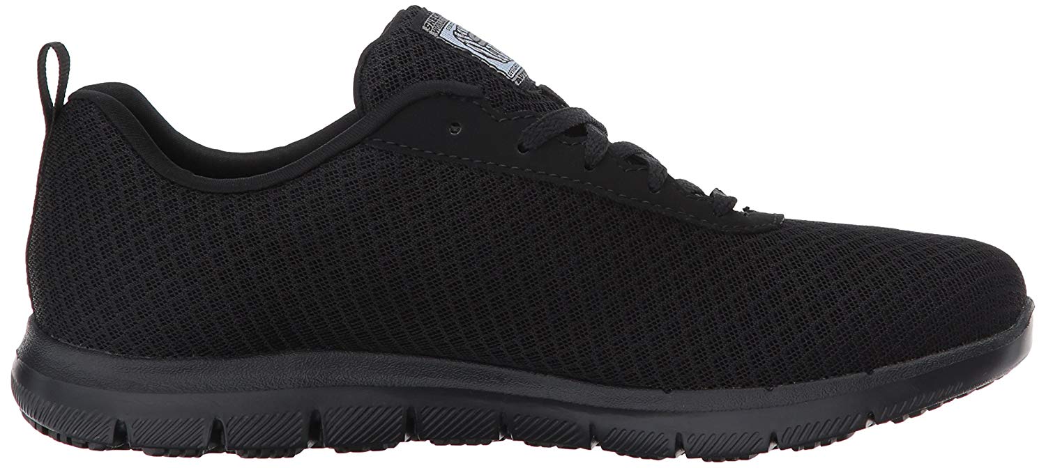 Skechers Womens 77210W Canvas Low Top Lace Up Running Sneaker, Black ...
