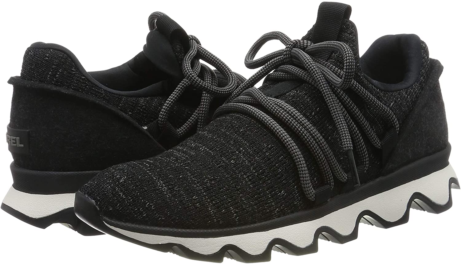 Sorel Women's Lace Casual Knit Sneakers, Gradientblack, Size